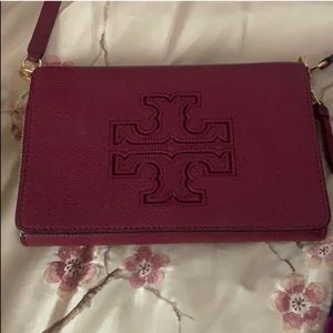 Tory burch Harper leather red crossbody